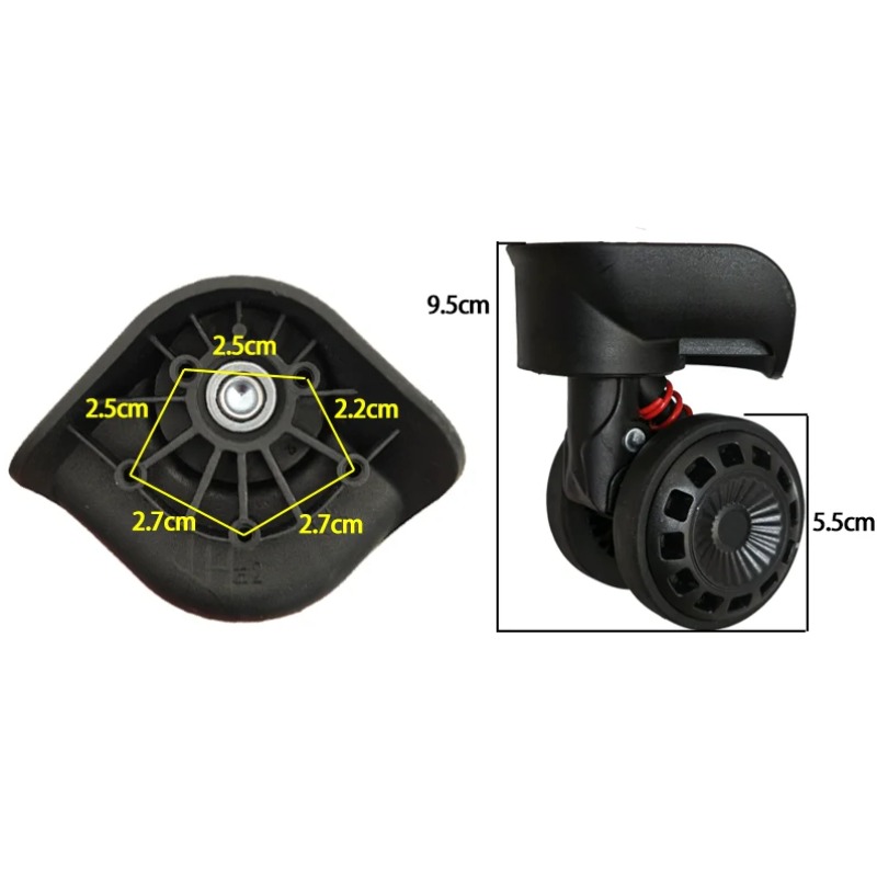 Silent Replacement Luggage Wheels - 여행가방 바퀴 교체용 트롤리 케이스 범용