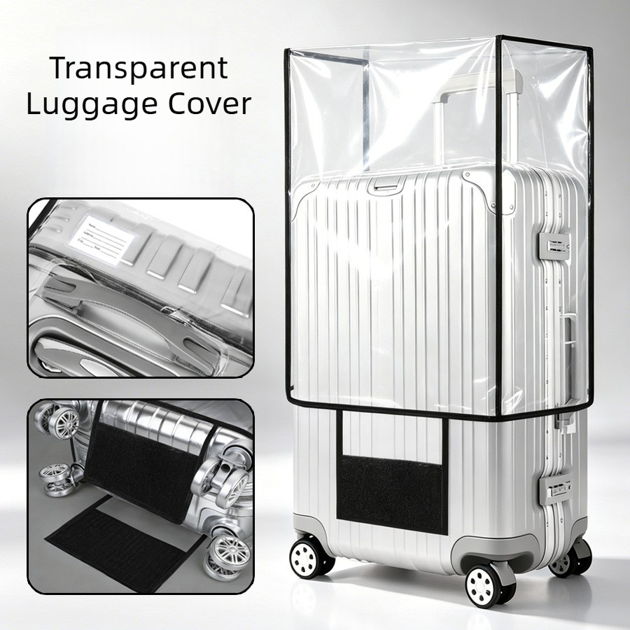 Luggage Protective Cover Transparent - 투명 PVC 여행용 수하물 커버, 방수